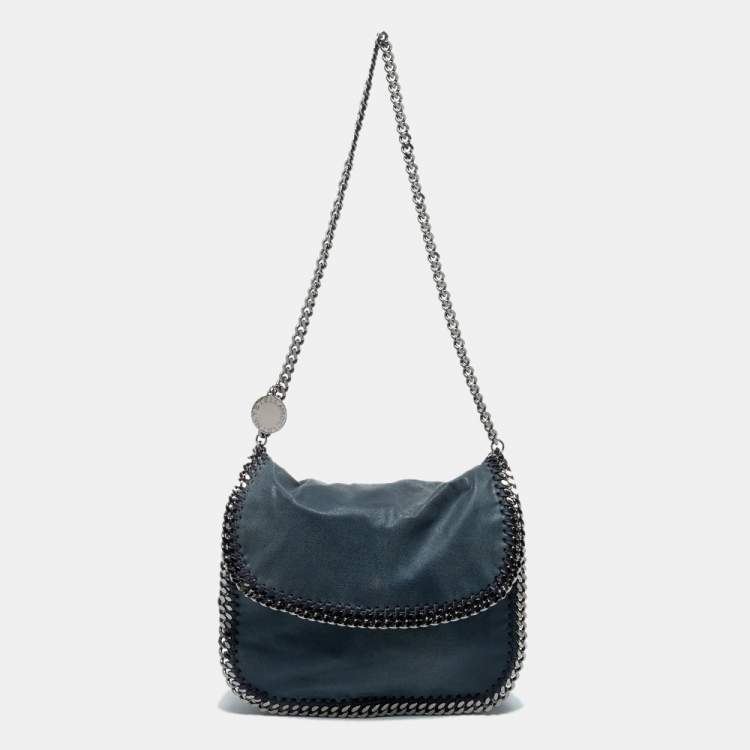 Pre Owned Stella McCartney Blue Faux Suede Falabella Shoulder Bag