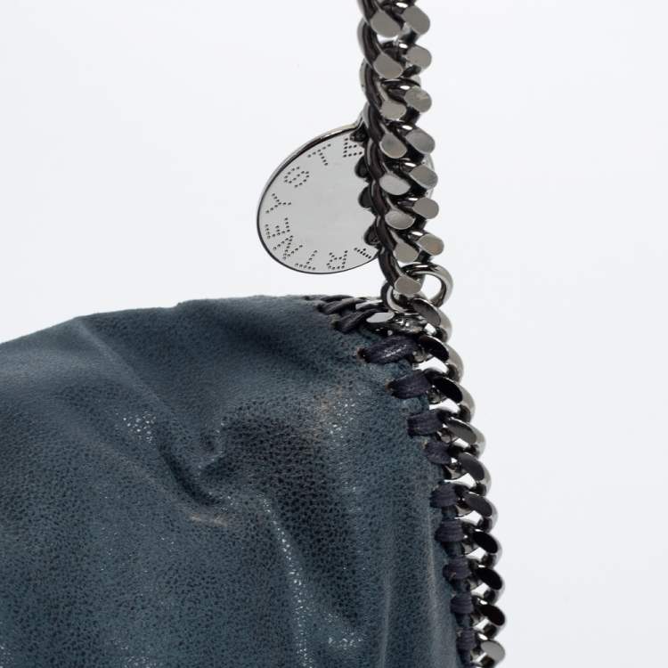 Pre Owned Stella McCartney Blue Faux Suede Falabella Shoulder Bag