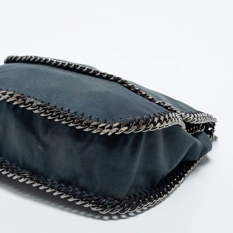 Pre Owned Stella McCartney Blue Faux Suede Falabella Shoulder Bag