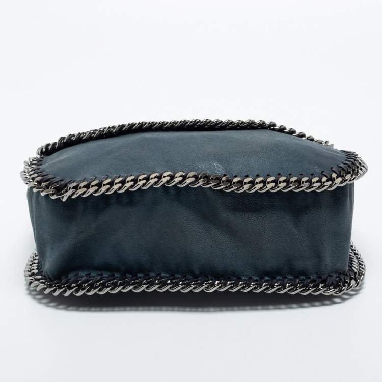 Pre Owned Stella McCartney Blue Faux Suede Falabella Shoulder Bag