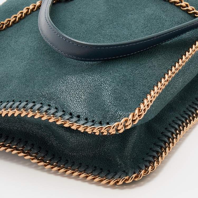 Pre Owned Stella McCartney Green Faux Suede Falabella Shoulder Bag