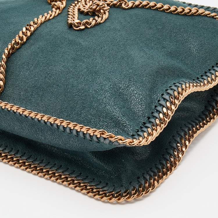 Pre Owned Stella McCartney Green Faux Suede Falabella Shoulder Bag