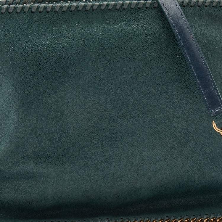 Pre Owned Stella McCartney Green Faux Suede Falabella Shoulder Bag