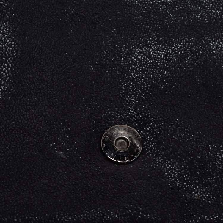Pre Owned Stella McCartney Black Faux Suede Small Falabella Crossbody Bag