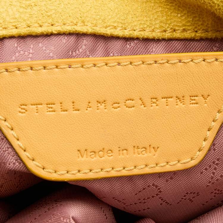 Pre Owned Stella McCartney Yellow Faux Suede Mini Falabella Tote