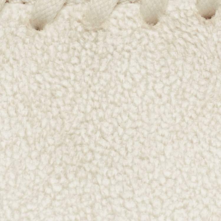 Pre Owned  Stella McCartney White Faux Suede and Raffia Medium Falabella Tote