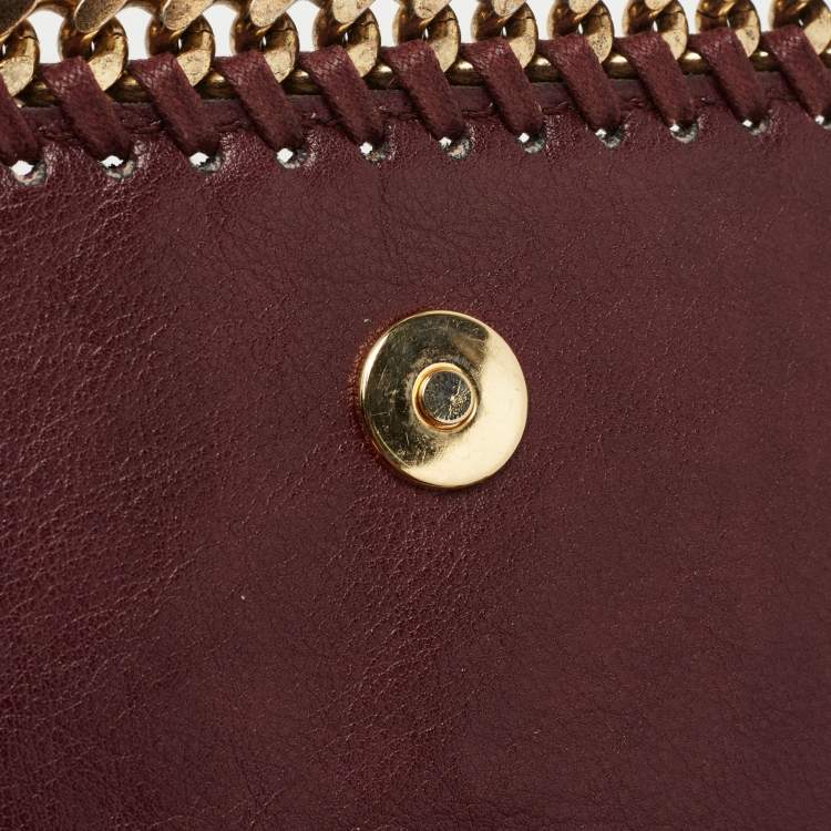Pre Owned Stella McCartney Purple/Burgundy Woven Faux Leather Falabella Tote 