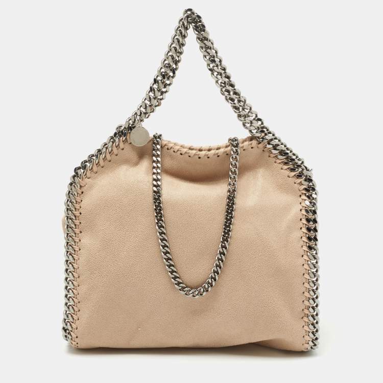 Pre Owned Stella McCartney Beige Faux Suede Mini Falabella Tote