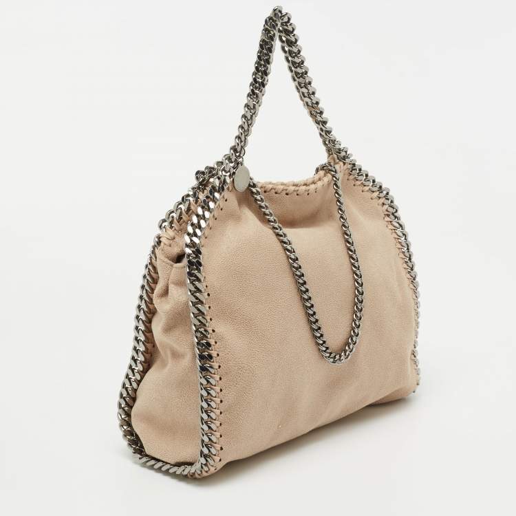 Pre Owned Stella McCartney Beige Faux Suede Mini Falabella Tote