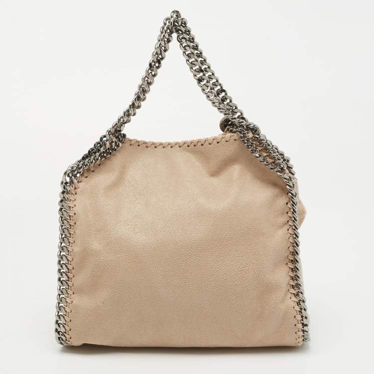 Pre Owned Stella McCartney Beige Faux Suede Mini Falabella Tote