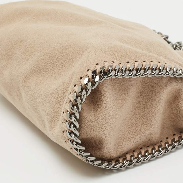 Pre Owned Stella McCartney Beige Faux Suede Mini Falabella Tote