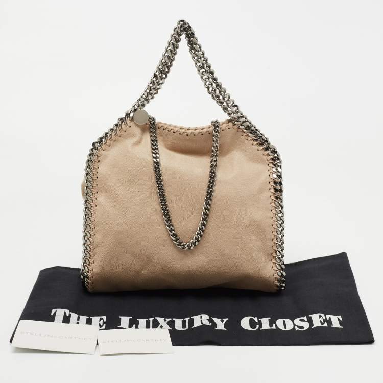 Pre Owned Stella McCartney Beige Faux Suede Mini Falabella Tote