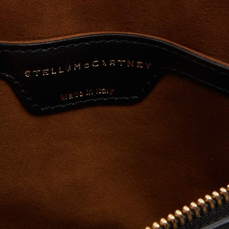 مملوكة مسبقًا Stella McCartney Black Faux Leather Snake Rope Embellished Pouch Clutch