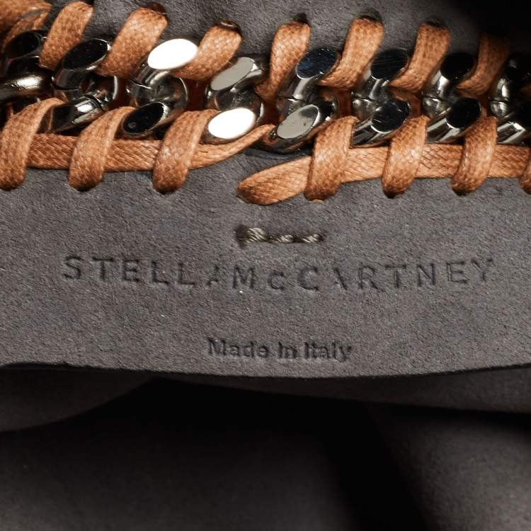 Pre Owned Stella McCartney Brown/Grey Faux Suede Reversible Falabella Shopper Tote