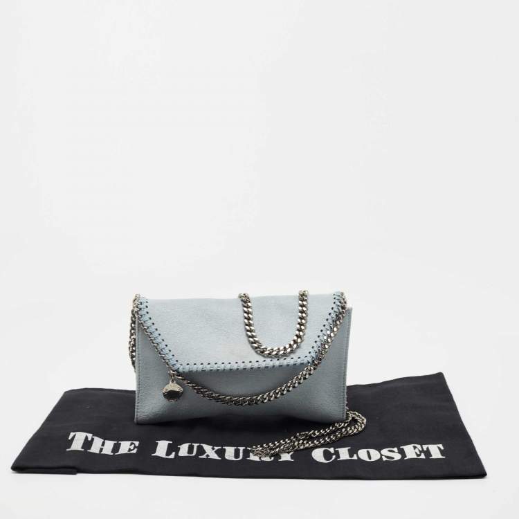 Pre Owned Stella McCartney Blue Faux Leather Falabella Shoulder Bag
