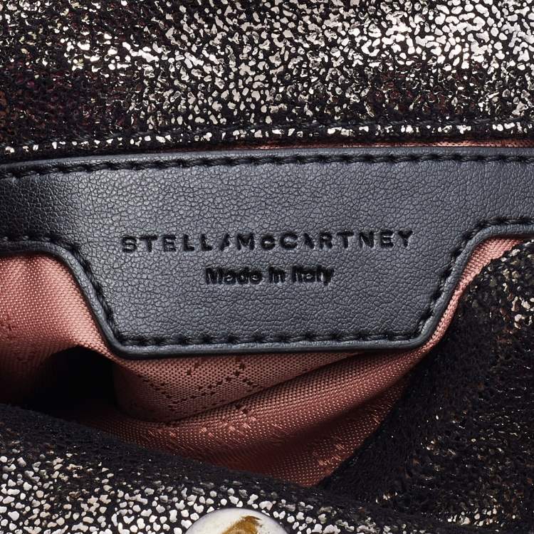 Pre Owned Stella McCartney Metallic Faux Leather Tiny Falabella Crossbody Bag