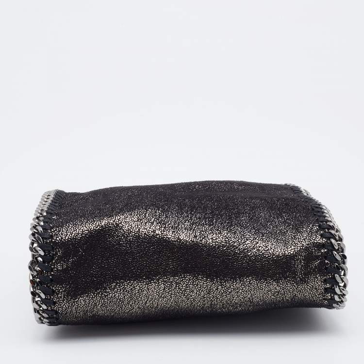 Pre Owned Stella McCartney Metallic Faux Leather Tiny Falabella Crossbody Bag