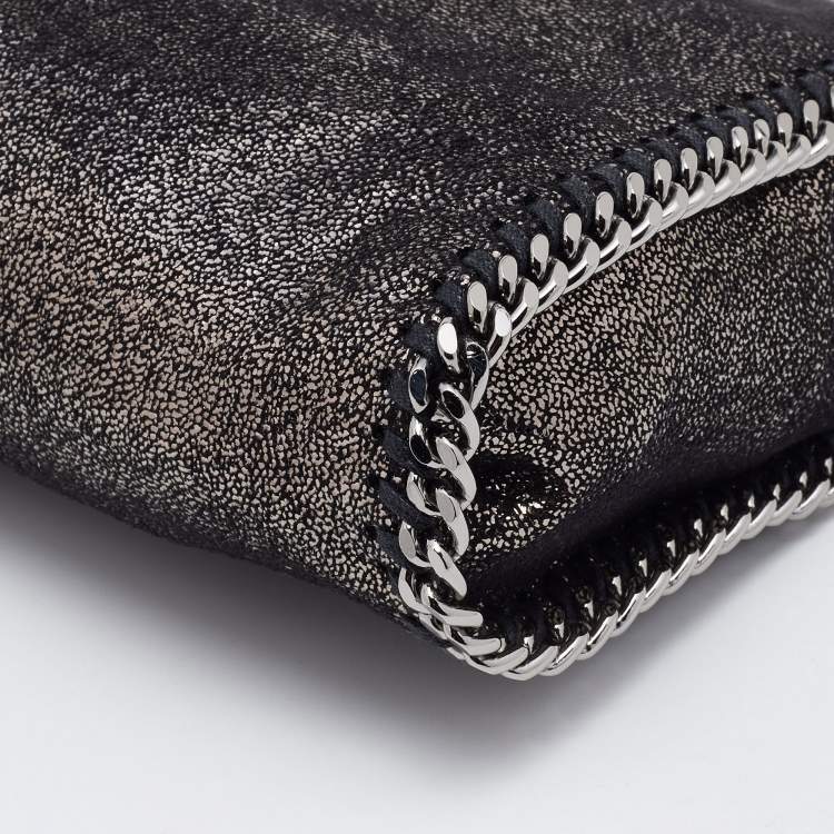 Pre Owned Stella McCartney Metallic Faux Leather Tiny Falabella Crossbody Bag