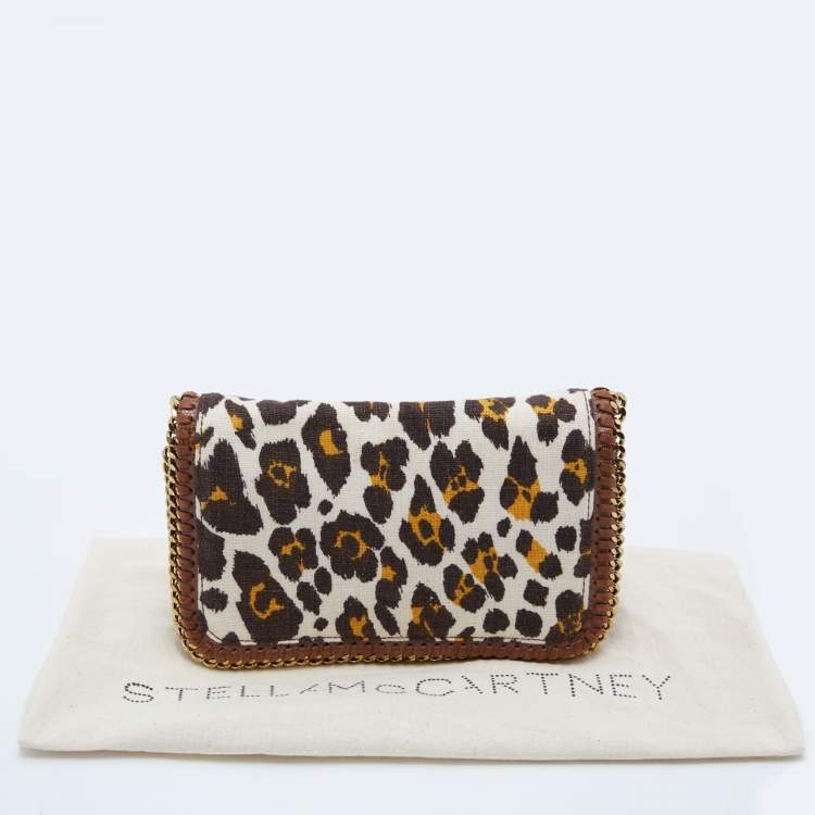 مملوكة مسبقًا Stella McCartney Leopard Print Canvas and Faux Leather Falabella Crossbody Bag
