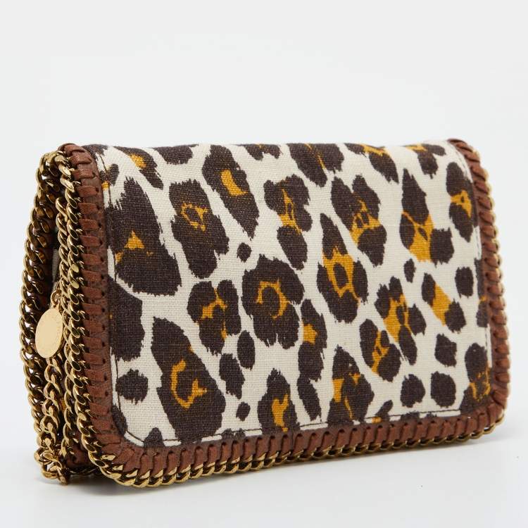 مملوكة مسبقًا Stella McCartney Leopard Print Canvas and Faux Leather Falabella Crossbody Bag