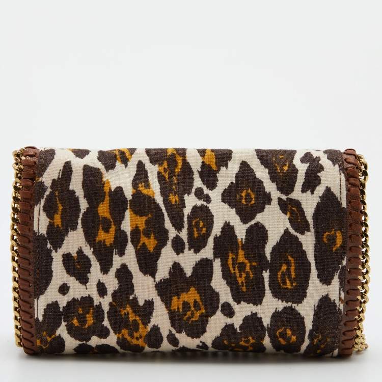 مملوكة مسبقًا Stella McCartney Leopard Print Canvas and Faux Leather Falabella Crossbody Bag