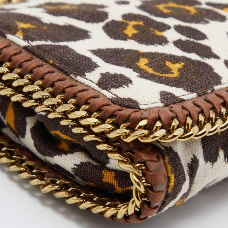 مملوكة مسبقًا Stella McCartney Leopard Print Canvas and Faux Leather Falabella Crossbody Bag