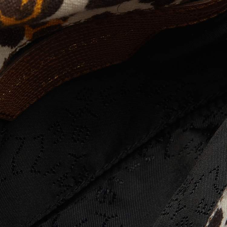 مملوكة مسبقً�ا Stella McCartney Leopard Print Canvas and Faux Leather Falabella Crossbody Bag