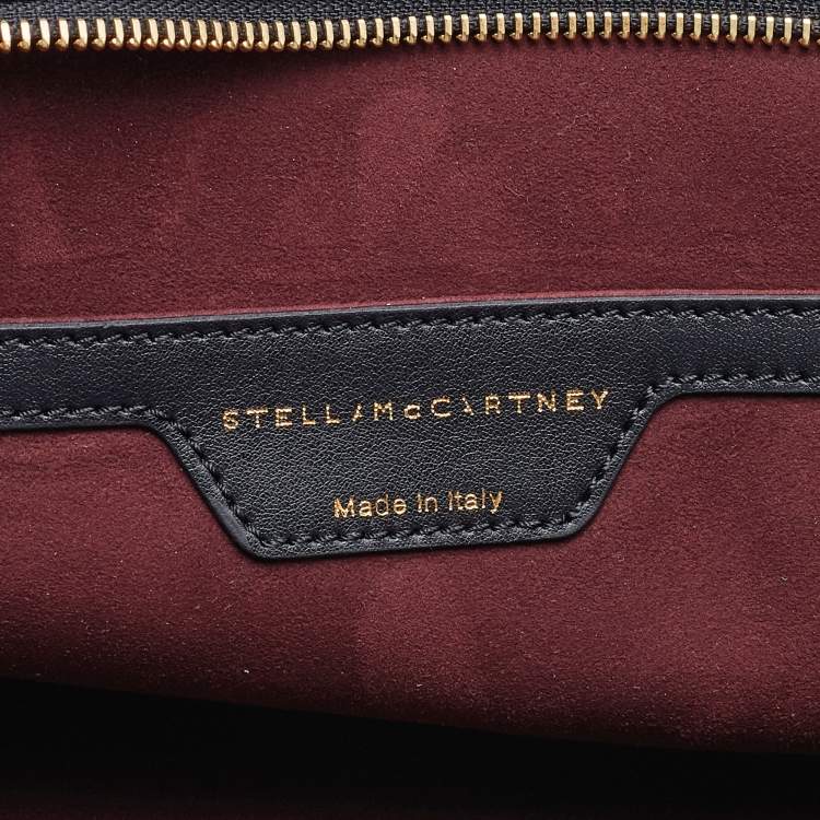 Pre Owned Stella McCartney Black Faux Python Effect Leather Tote