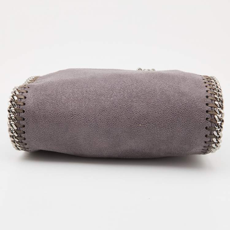 Pre Owned Stella McCartney Grey Faux Suede Tiny Falabella Tote