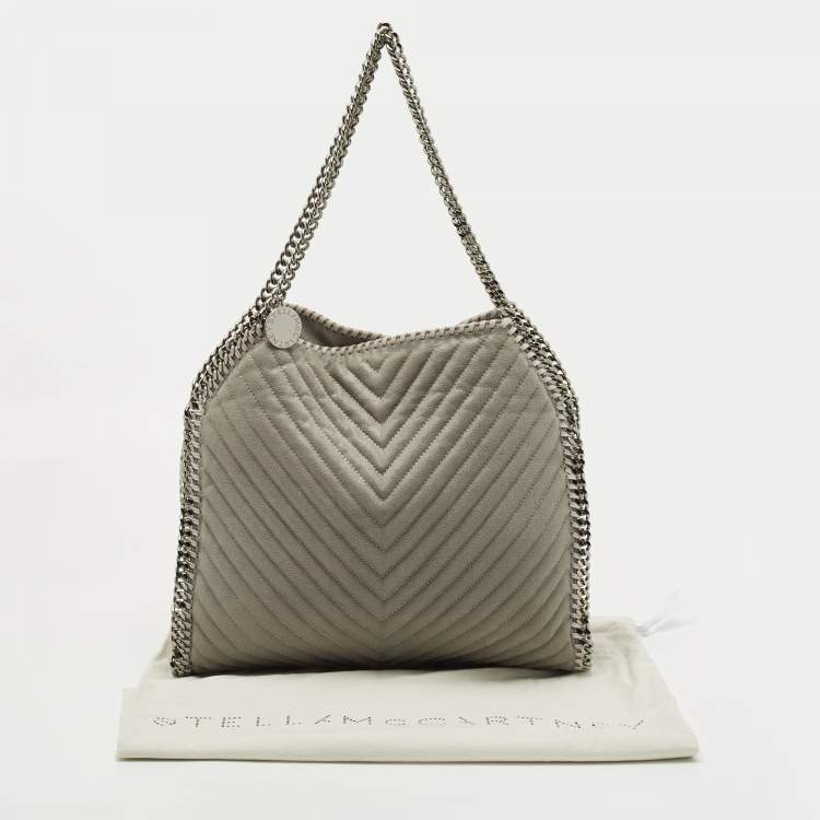 Pre Owned Stella McCartney Grey Faux Leather Small Falabella Tote
