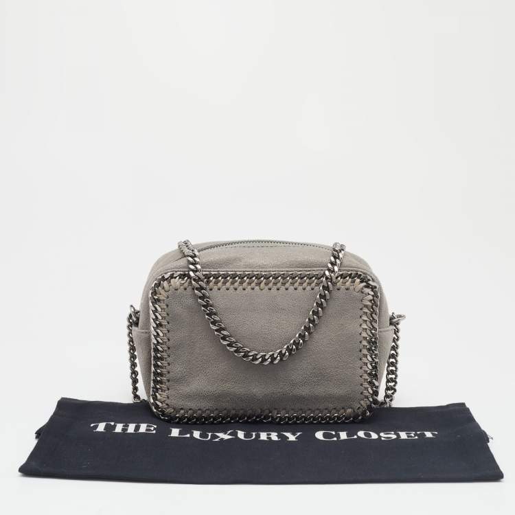 Pre Owned Stella McCartney Grey Faux Leather Falabella Camera Bag
