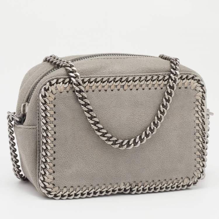 Pre Owned Stella McCartney Grey Faux Leather Falabella Camera Bag