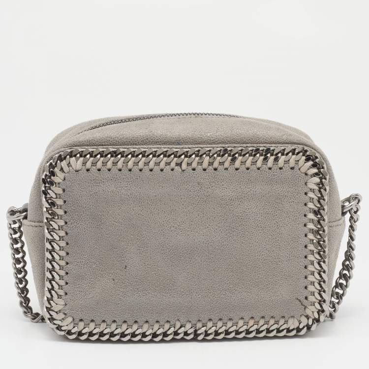 Pre Owned Stella McCartney Grey Faux Leather Falabella Camera Bag
