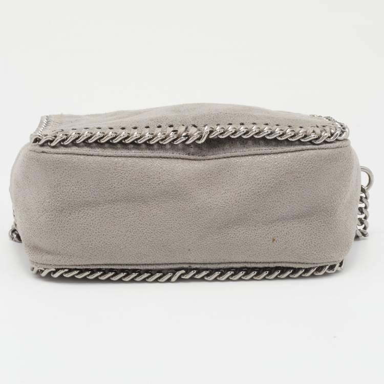 Pre Owned Stella McCartney Grey Faux Leather Falabella Camera Bag