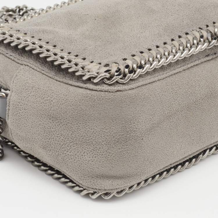 Pre Owned Stella McCartney Grey Faux Leather Falabella Camera Bag