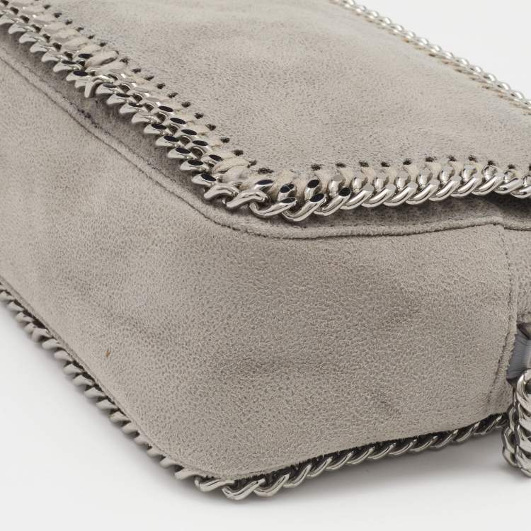 Pre Owned Stella McCartney Grey Faux Leather Falabella Camera Bag