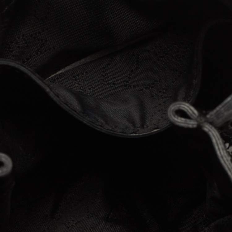 Pre Owned Stella McCartney Black Faux Leather and Chainmaille Tiny Falabella Tote