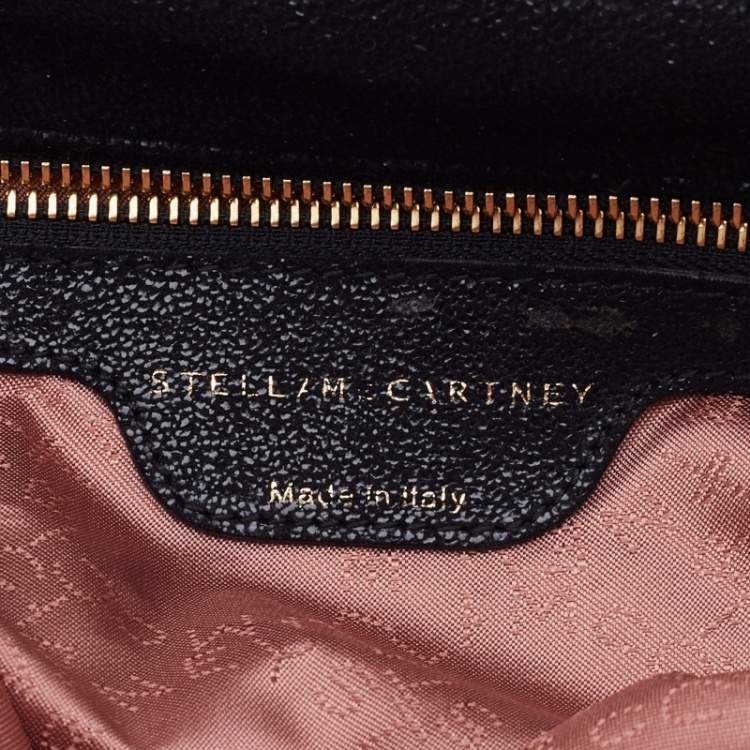 مملوكة مسبقًا Stella McCartney Black Faux Leather Falabella Tote