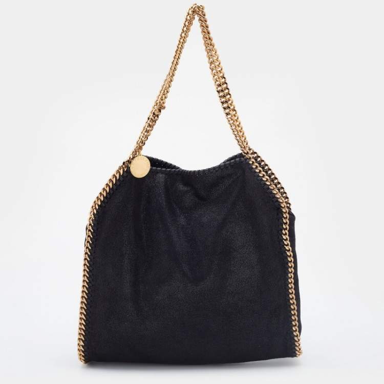 مملوكة مسبقًا Stella McCartney Black Faux Leather Falabella Tote