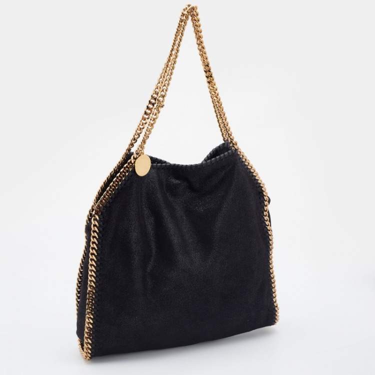 مملوكة مسبقًا Stella McCartney Black Faux Leather Falabella Tote