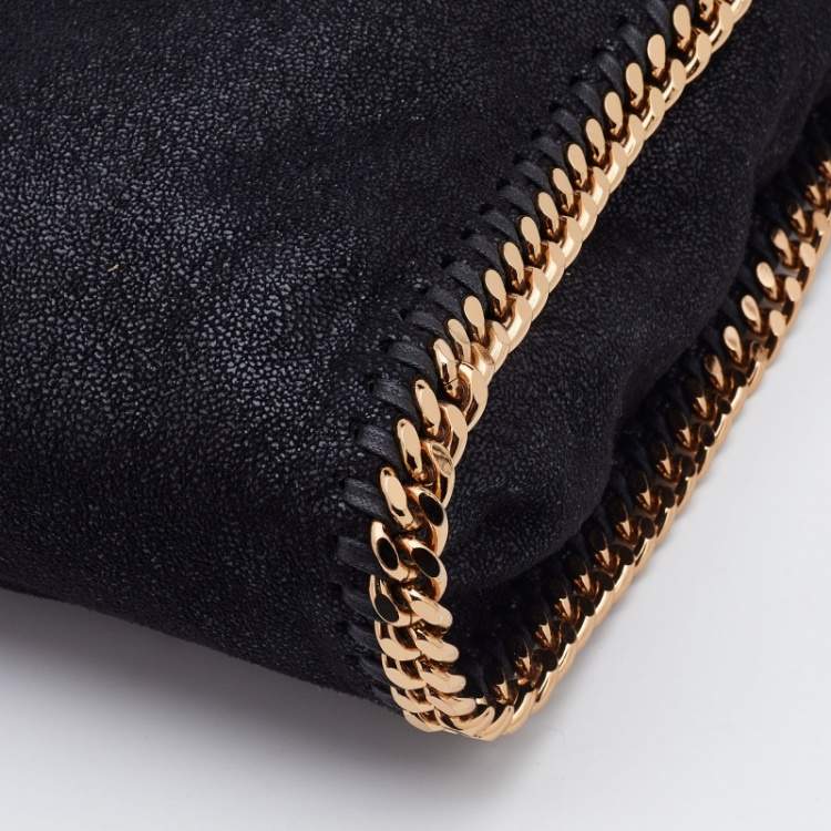 مملوكة مسبقًا Stella McCartney Black Faux Leather Falabella Tote