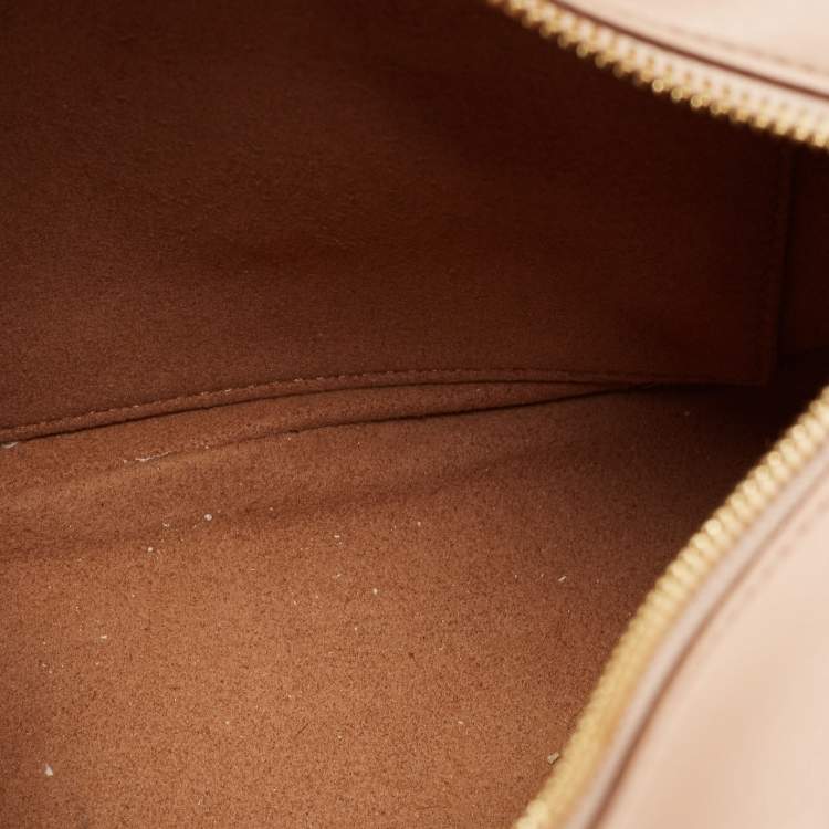 Pre Owned Stella McCartney Beige Faux Leather Stella Logo Crossbody Bag