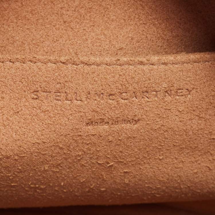 Pre Owned Stella McCartney Beige Faux Leather Stella Logo Crossbody Bag