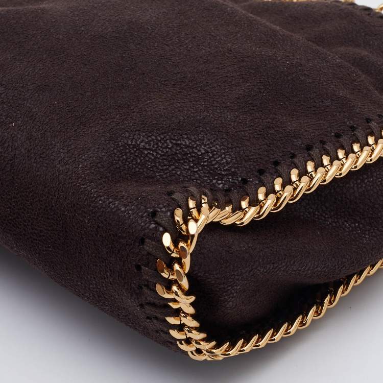 Pre Owned Stella McCartney Brown Faux Suede Tiny Falabella Tote