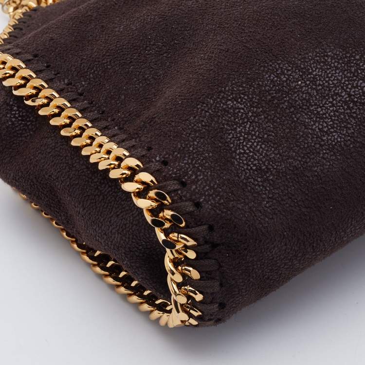 Pre Owned Stella McCartney Brown Faux Suede Tiny Falabella Tote