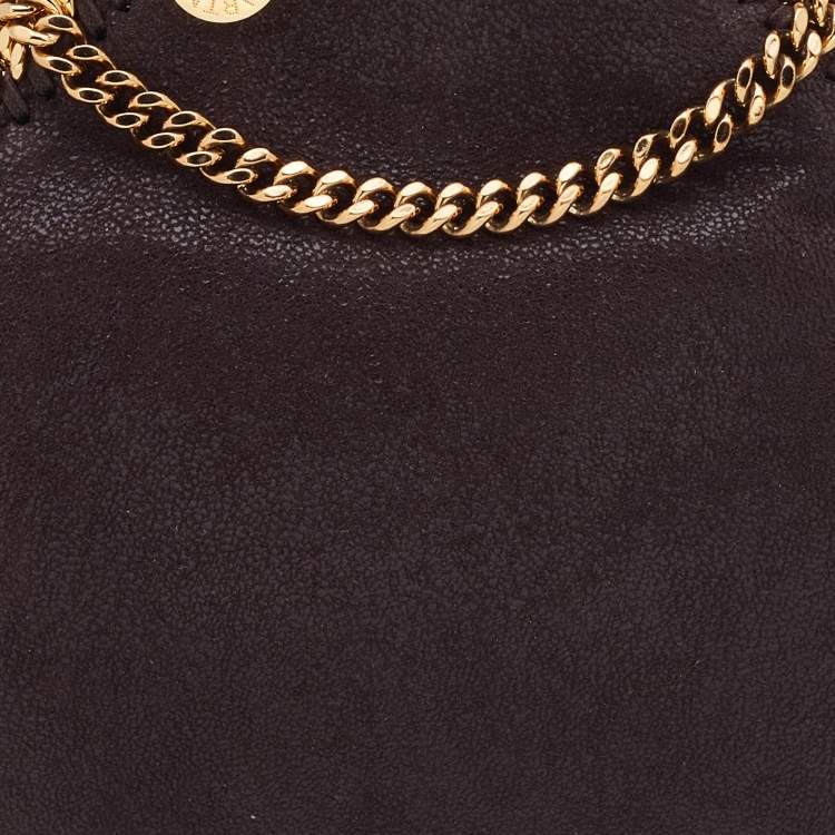 Pre Owned Stella McCartney Brown Faux Suede Tiny Falabella Tote
