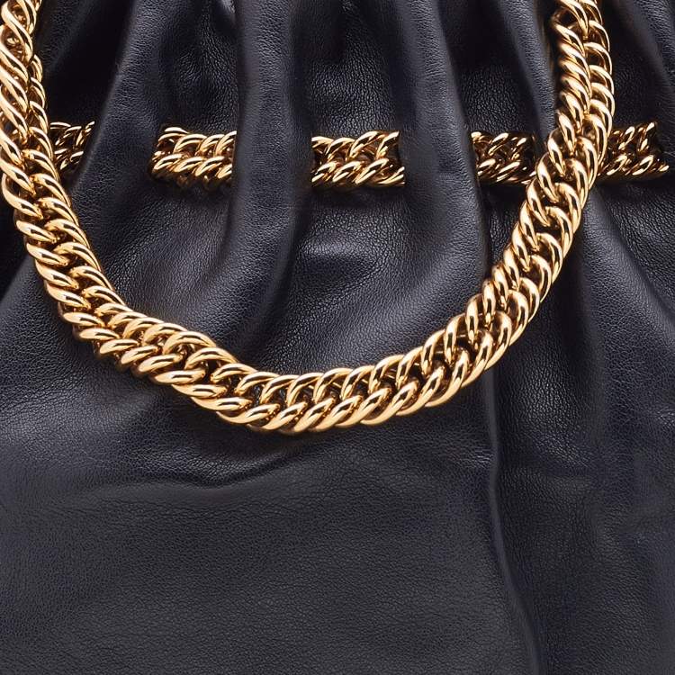 Pre Owned Stella McCartney Black Faux Leather Noma Bucket Bag