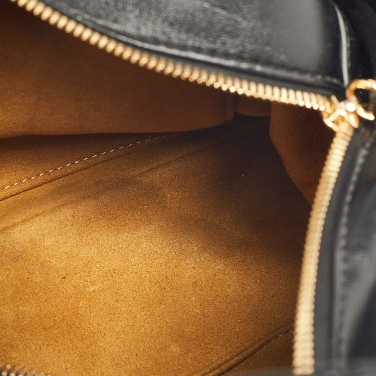 مملوكة مسبقًا Stella McCartney Black Faux Leather Stella Logo Tote