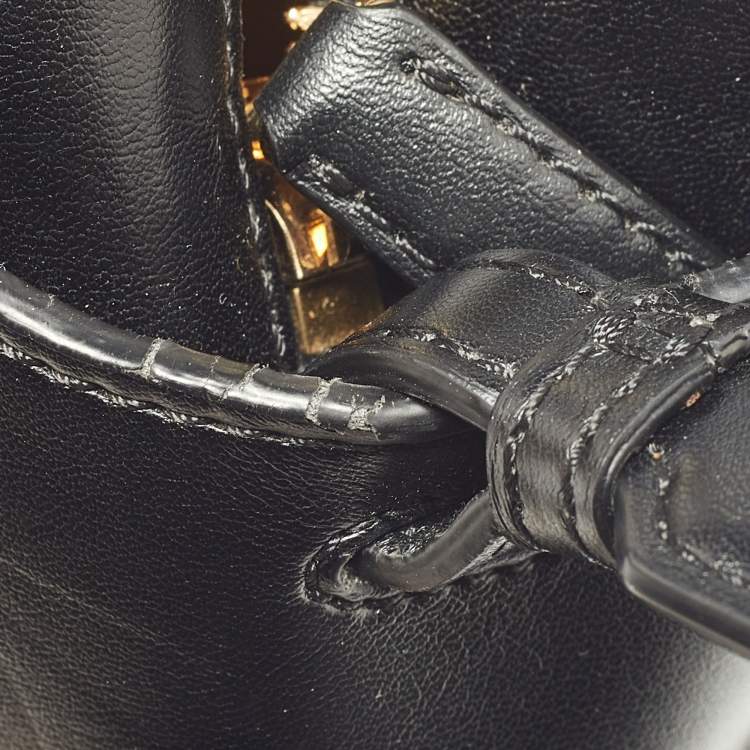 مملوكة مسبقًا Stella McCartney Black Faux Leather Stella Logo Tote