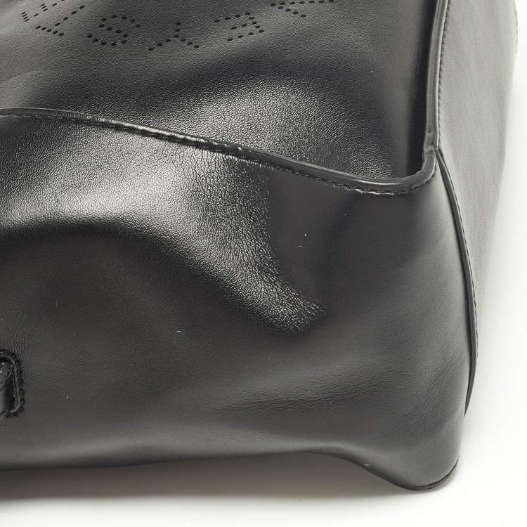 مملوكة مسبقًا Stella McCartney Black Faux Leather Stella Logo Tote